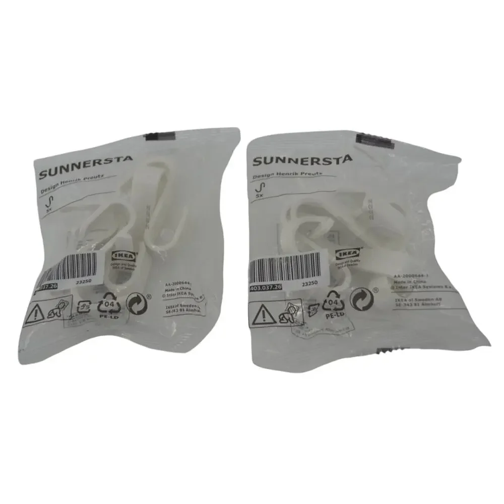 Brand New Ikea Sunnersta White Hooks 2 Packs of 5